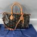 Dooney & Bourke Bags | Dooney & Bourke Black/Tan Coated Canvas Satchel/Shoulder Bag | Color: Black/Tan | Size: Approx. 11.5'' W X 7'' H X 6.5'' D (Max)