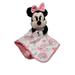 Disney Toys | Disney Baby Minnie Mouse Lovey Pink 14 X 14 Soft Cuddly Blanket | Color: Black/Pink | Size: 14x14