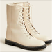 J. Crew Shoes | J.Crew Gwen Lug Sole Combat Boots Size 7 Cream Leather Lace Up Ba186 Nwob | Color: Cream | Size: 7