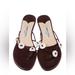 Tory Burch Shoes | Jimmy Choo Embelllished Slide Sandals Size 6 | Color: Brown/Cream | Size: 6