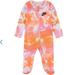 Nike One Pieces | Baby Girl Nike Logo Graphic Tie Dye Print Sleep & Play Nwt Atmosphere Pink 3m | Color: Pink/White | Size: 3mb