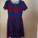Lularoe Dresses | Clearance Lularoe Amelia Style Dress | Color: Blue/Red | Size: S