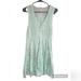 Free People Dresses | Free People Lace Overlay Mini Slip Dress Size 6 V Neck Green Empire Waist | Color: Green | Size: 6