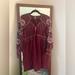 Free People Dresses | Free People Magenta Embroidered Tunic Dress-Xs | Color: Purple | Size: Xs
