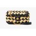 Kate Spade Bags | Kate Spade Evelyn Striped Crochet Raffia Chain Crossbody Bag Nwt | Color: Black/Cream | Size: Os