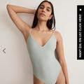 Madewell Swim | Madewell Tie Back V-Neck Swimsuit | Color: Green | Size: Xs