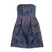 Anthropologie Dresses | Anthropologie Leifnotes Paprika Brocade Strapless Dress Size 4 | Color: Blue/Red | Size: 4