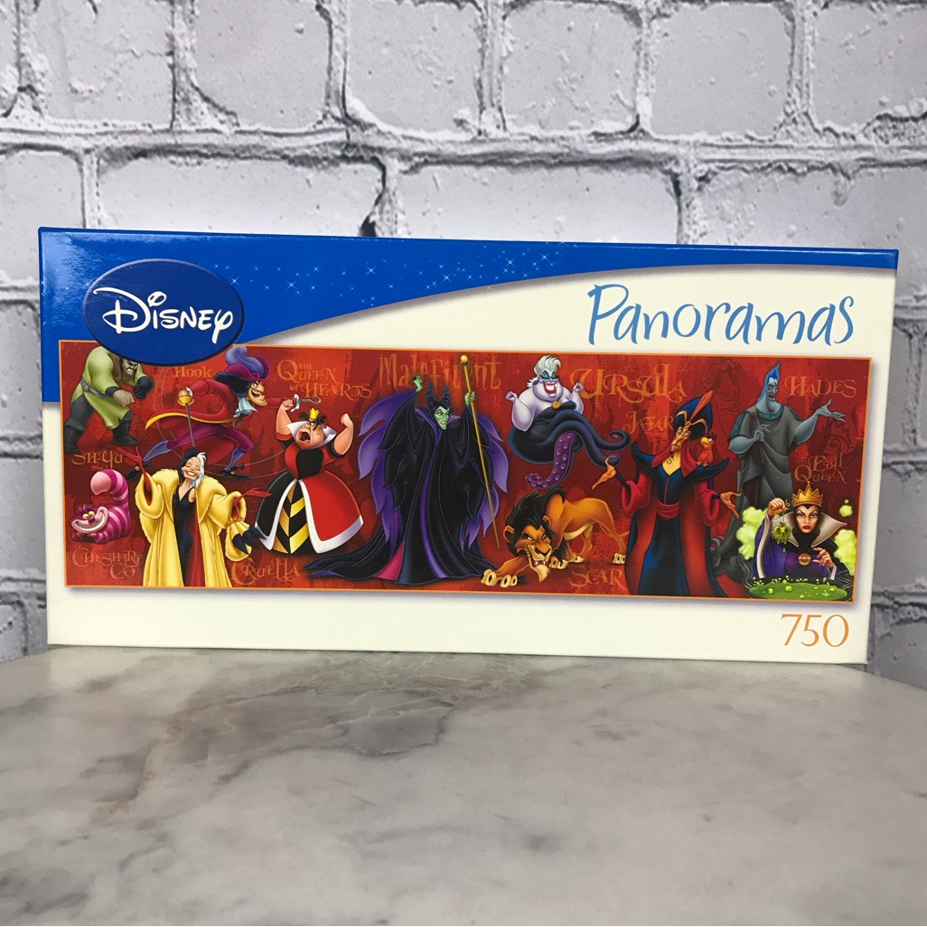 Disney Toys | Disney Villains Panoramas Brand New Mega 750 Piece Jigsaw Puzzle Toy Brain Games | Color: Blue | Size: Osb