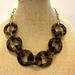 J. Crew Jewelry | J. Crew Statement Necklace, Gold Tone With Faux Tortoise Links | Color: Brown/Gold | Size: Os
