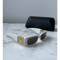 Gucci Accessories | New Balenciaga Bb0096s Dynasty Sunglasses In White | Color: Gold/White | Size: Os