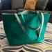 Kate Spade Bags | Kate Spade Teal & Mint Green Reversible Leather Tote Bag Tiffany Blue Shoulder | Color: Blue/Green | Size: Os