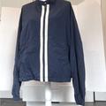 Columbia Jackets & Coats | J Crew Lightweight Windbreaker Blue Nylon Jacket With Racing Stripes | Color: Blue/White | Size: Xl