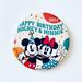 Disney Accessories | 5/$20 Disneyland 2022 “Happy Birthday Mickey & Minnie” Pin Button | Color: Blue/Red | Size: Os