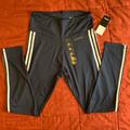 Adidas Pants & Jumpsuits | Adidas Nwt Women Full Length Training Tights. High Waisted. Navy/White. | Color: Blue/White | Size: M