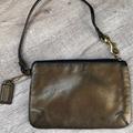 Coach Bags | Fun, Gold Distressed Leather Coach Wristlet | Color: Gold | Size: Os