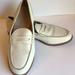 J. Crew Shoes | J. Crew Ryan White Formal Leather Penny Loafers | Color: Cream/White | Size: 7.5