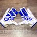 Adidas Other | Adidas Football Sticky Gloves Adizero Official Player Gear Blue N White Faces L | Color: Blue/White | Size: Large