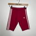 Adidas Shorts | Adidas Pink Striped Biker Athletic Shorts | Color: Pink/White | Size: Xs