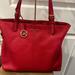 Michael Kors Bags | Authentic Michael Kors Handbag In Pebble Leather Nwot | Color: Gold/Red | Size: 12x16x4