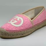 Gucci Shoes | Gucci Gg Logo Monogram Terry Espadrilles Flats Shoes | Color: Pink | Size: 38eu