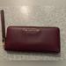 Michael Kors Bags | Michael Kors Jet Set Women's Wallet Wristlet - Red Wine Leather | Color: Gold/Red | Size: Os