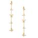 Kate Spade Jewelry | Kate Spade Social Butterfly Linear Drop Gold Earrings | Color: Gold | Size: Os