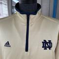 Adidas Jackets & Coats | Adidas Men’s Navy & Gold ‘Notre Dame’ Climalite Quarter Zip Pull Over - Sz Xl | Color: Blue/Gold | Size: Xl