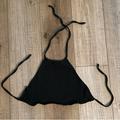 Brandy Melville Tops | Brandy Melville John Galt Black Halter Top Cropped - Tie Neck Tie Back | Vintage | Color: Black | Size: Xs