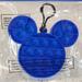 Disney Toys | Disney Mickey Mouse Popper Fidget Keychain In Blue Mickey Ears | Color: Black/Blue | Size: Osbb