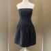 J. Crew Dresses | J. Crew Silk Strapless Fit And Flare 2p Black Dress | Color: Black | Size: 2p