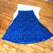 Lularoe Skirts | Lularoe Blue & Green Geometric Print Midi Skirt | Color: Blue/Green | Size: S