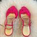 J. Crew Shoes | J Crew Pink Wedge Heels Size 10 | Color: Cream/Pink | Size: 10