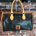 Dooney & Bourke Bags | Dooney & Bourke Pebbled Satin Leather Satchel | Color: Black/Tan | Size: Os