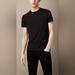 Burberry Shirts | Euc Men’s Large Burberry Brit V-Neck Cotton Tee With Logo Embroidered In Black | Color: Black | Size: L