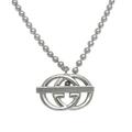 Gucci Accessories | Gucci Ball Chain Necklace Sterling Silver Interlocking Ag 925 Gg Double G Bar W | Color: Silver | Size: Os