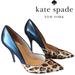 Kate Spade Shoes | Kate Spade Leopard Print Pointed Leather And Furrytoe Pump Heels Sexy Size 7.5 | Color: Black/Tan | Size: 7.5