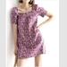 J. Crew Dresses | J Crew Afternoon Dress 100% Linen Berry Floral Print Smocked | Color: Pink/White | Size: L