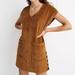 Madewell Dresses | Madewell Mini Corduroy Side-Button Shift Dress In Mustard Brown | Color: Brown | Size: Xs