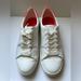 Kate Spade Shoes | Kate Spade Women’s White Leather Audrey Sneakers Size 6.5 | Color: Pink/White | Size: 6.5