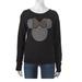 Disney Tops | Disney Minnie Mouse Studded Sweatshirt Sz Xs | Color: Black/Gold | Size: Xs