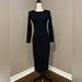 J. Crew Dresses | J. Crew Women’s Long Sleeve Black Midi Dress, Size 00 | Color: Black | Size: 00