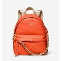 Michael Kors Bags | Brand New Michael Kors, 100% Leather Convertible Backpack With Tags & Dust Bag! | Color: Orange | Size: 7”W-8.75”H-4.25”D
