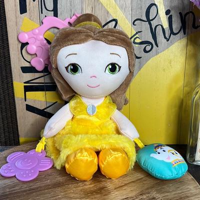 Disney Toys | Disney Baby Belle Activity Toy - Beauty & The Beast Plush 9" Doll - 0+ Lights Up | Color: Yellow | Size: Refer To Photos