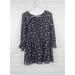 Free People Dresses | Free People Black Floral Mini Long Sleeve Dress Size 2 | Color: Black | Size: 2