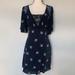 Free People Dresses | Free People Backless Babydoll Floral Sundress | Color: Black | Size: 4