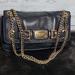 Michael Kors Bags | Michael Kors Pebbled Leather Buckle Front Gold Hardware Chain Strap Shoulder Bag | Color: Black/Gold | Size: Os