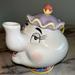 Disney Toys | 1991 Disney Beauty And The Beast Mrs. Potts Teapot Bank Ceramic 8x10 Vintage | Color: Purple/White | Size: Osbb