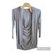 Athleta Sweaters | Athleta Cardigan Womens Harmony Long Draped Wrap Shale Heather Gray Size M | Color: Gray | Size: M