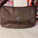 Coach Bags | Coach Legacy Pebbled, Leather Brown And Lavender Bag No Hang Tag | Color: Brown/Silver | Size: 14” X 7” X 4”