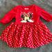Disney Shirts & Tops | Girls 3t Disney Minnie Mouse Shirt Tunic | Color: Red | Size: 3tg